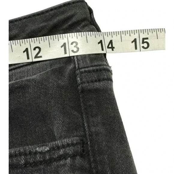 American Eagle Outfitters Size 6 Short Black Distressed Super Hi-Rise Jegging - Picture 6 of 7